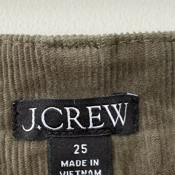 J.Crew Re-Imagined Olive Green Corduroy High-Rise Wide-Leg Pants Size 25 - Picture 8 of 15